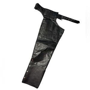 Black Leather Women's Chaps